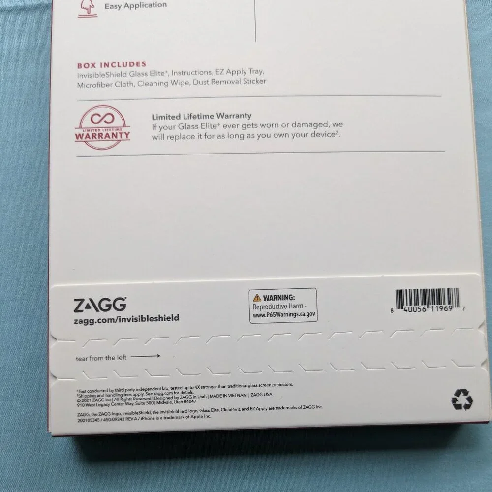 NEW Zagg InvisibleShield iPhone 8+/7+/6s+/6+ Screen Protector